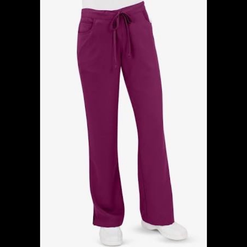 GREYS ANATOMY SCRUB PANT MAROON XSMALL TALL